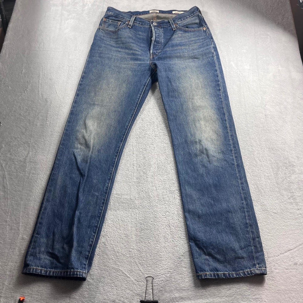 Levis 501 90s Selvedge Denim Jeans Medium Wash Straight Leg W29 L32